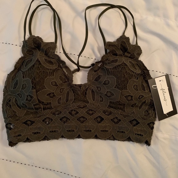 Felicia’s Lace Bralette - Olive Green - Picture 3 of 4